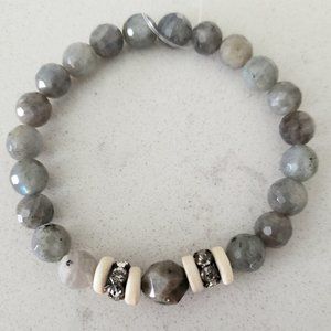Labradorite Beaded Stretch Bracelet